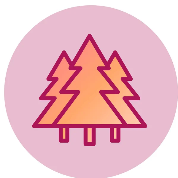 Christmas Tree Icon Vector Illustration — Stock Vector