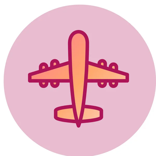 Flugzeug Symbol Vektor Illustration — Stockvektor