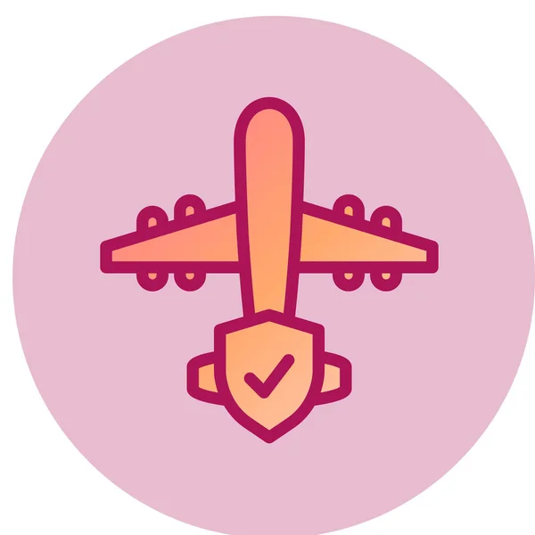 Flugzeug Symbol Vektor Illustration — Stockvektor