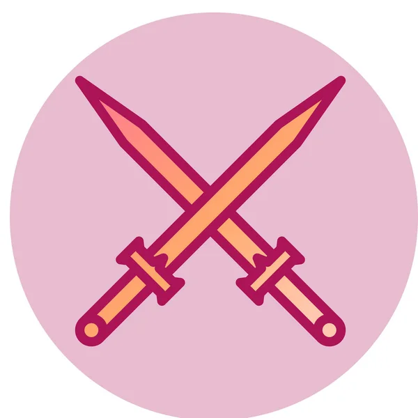 Sword Icon Vector Illustration — Stock Vector