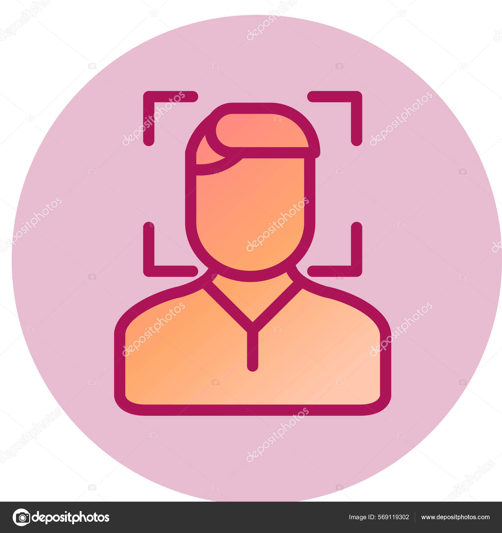 Face Scan Simple Icon Vector Illustration Stock Vector by ©MuhammadAtiq ...