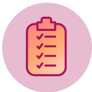 Kontrol listesi simgesi vektör illüstrasyonu