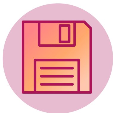 Moda biçimi izole edilmiş arkaplanda disket simgesi