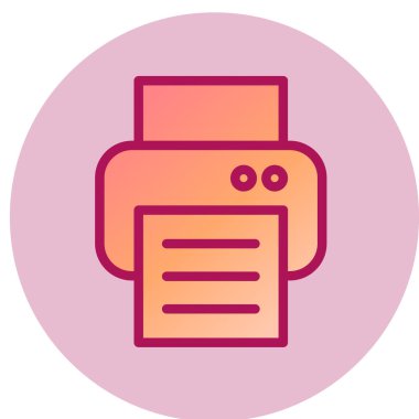 Yazıcı simgesi, vektör illüstrasyonu