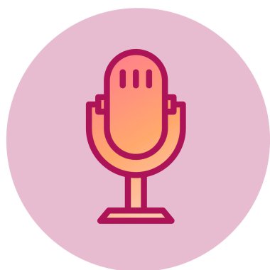 mikrofon simgesi vektör illüstrasyonu