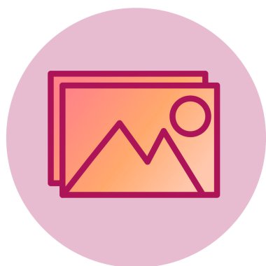 fotoğraf simgesi soyut bir grupta izole edildi