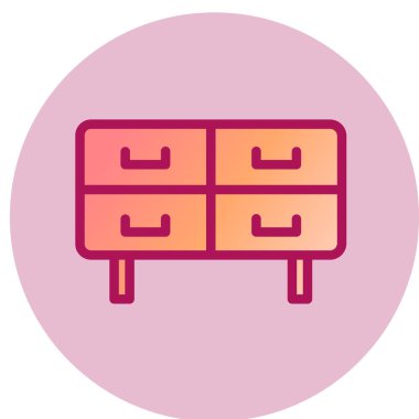 Ahşap masa ikonu. vektör illüstrasyonu