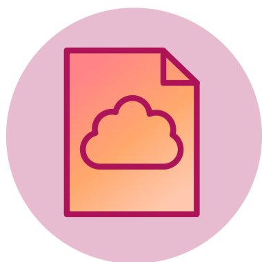 Bulut hesaplama simgesi. vektör illüstrasyonu