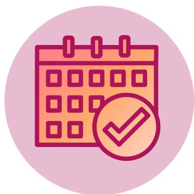 Takvim simgesi vektör illüstrasyonu