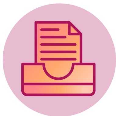 belge simgesi, vektör çizimi