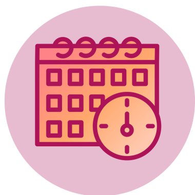 Takvim simgesi vektör illüstrasyonu