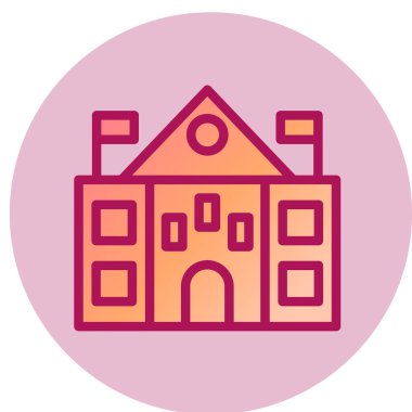 Modern yapı simgesinin vektör illüstrasyonu