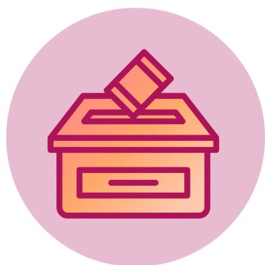 Zarf simgesi olan kutu. Web için basit bir hediye vektör sembolü çizimi