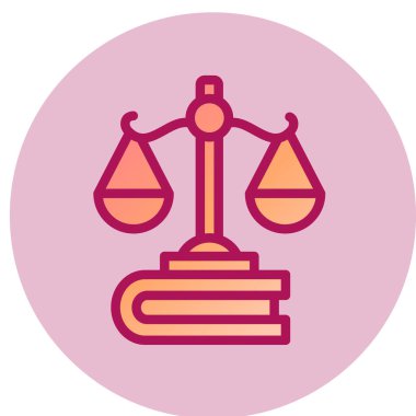 Modern b 'nin vektör illüstrasyonu adaletin ikonundan yoksun