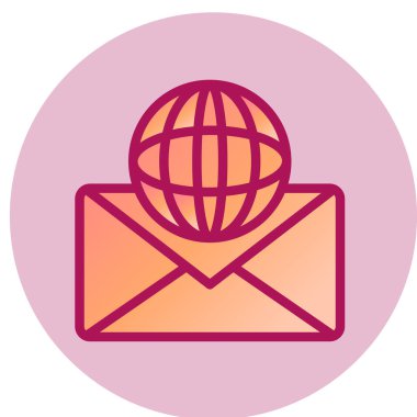 E- posta sembolü simgesi olan zarf. vektör illüstrasyonu