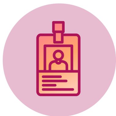 Kimlik simgesi, vektör illüstrasyonu 