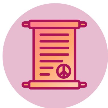 Barış Antlaşması simgesi, vektör illüstrasyonu 