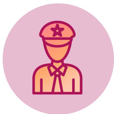 Subay simgesi, vektör çizimi 