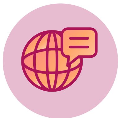 Genel Sohbet simgesi, vektör illüstrasyonu 