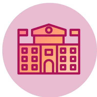 Hükümet Ofisi simgesi, vektör illüstrasyonu 