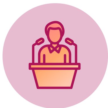 Siyaset simgesi, vektör illüstrasyonu 