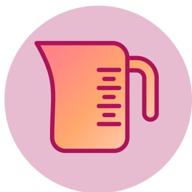 Ölçüm Kupası simgesi, illüstrasyon vektör 