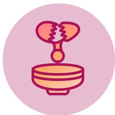 Yumurta kabı simgesi, vektör illüstrasyonu 