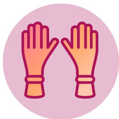 Mutfak Eldiveni simgesi, vektör illüstrasyonu 