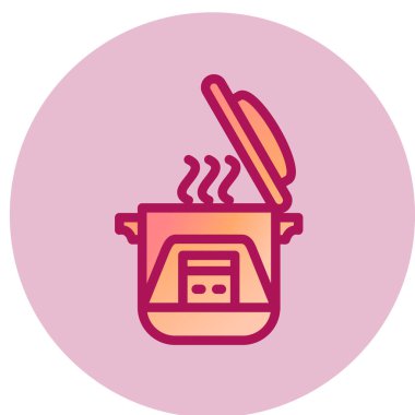 yemek ikonu, vektör illüstrasyonu 