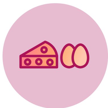 Süt Ürünleri simgesi, vektör illüstrasyonu 