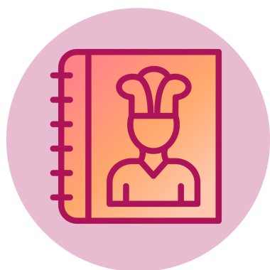 aşçı kitap simgesini, vektör çizim 