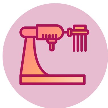 Makarna Makinesi simgesi, vektör illüstrasyonu 