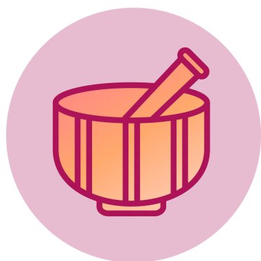 Havan topu simgesi, vektör illüstrasyonu 