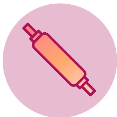 Rolling Pins simgesi, vektör illüstrasyonu 