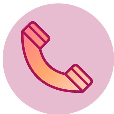 telefon arama simgesi, vektör illüstrasyonu 