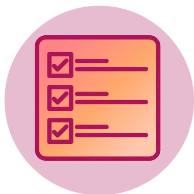 Kontrol listesi simgesi vektör illüstrasyonu