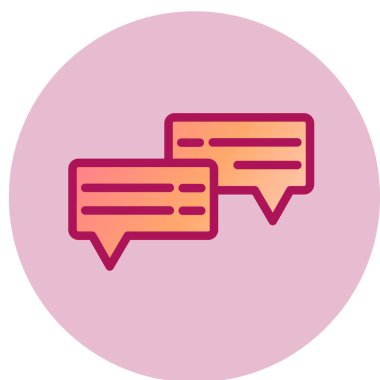 Sohbet simgesi vektör illüstrasyonu