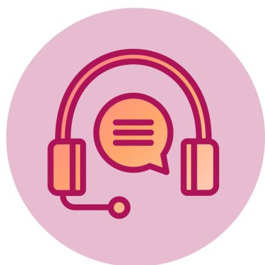 çağrı merkezi simgesi, vektör illüstrasyonu