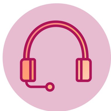 kulaklık simgesi vektör illüstrasyonu