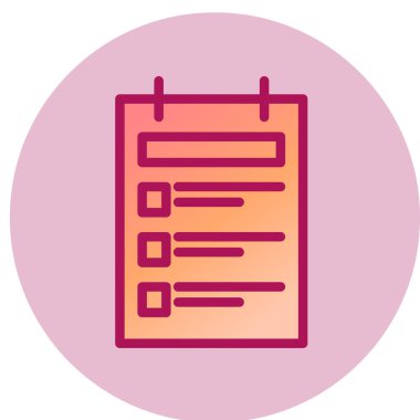 Kontrol listesi simgesi vektör illüstrasyonu