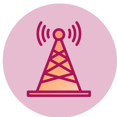 Kablosuz anten simgesinin vektör çizimi