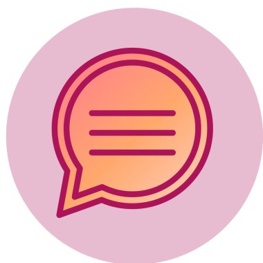 Sohbet kabarcığı vektör illüstrasyonu