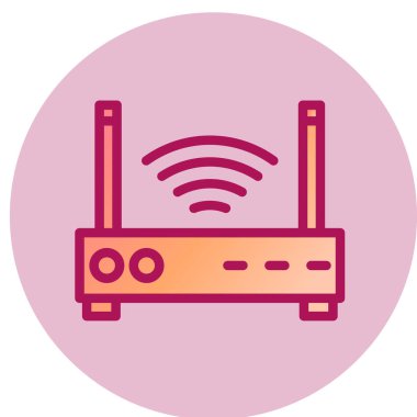 router simgesi vektör illüstrasyonu