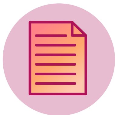 belge simgesi vektör illüstrasyonu