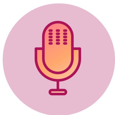 mikrofon simgesi vektör illüstrasyonu