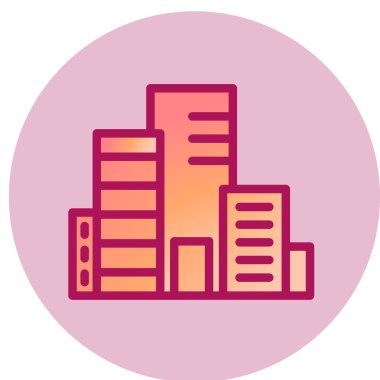 Modern yapı simgesinin vektör illüstrasyonu