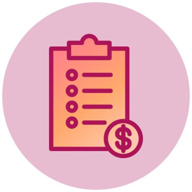 Kontrol listesi. Web simgesi basit illüstrasyon