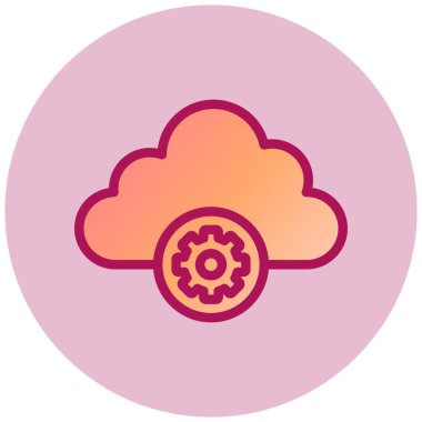 Bulut. Web simgesi basit illüstrasyon