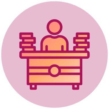 Mobilya. Web simgesi basit illüstrasyon