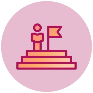 Podyum. Web simgesi basit illüstrasyon